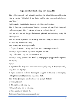 Soạn bài: Thực hành tiếng Việt trang 113 Ngữ Văn 8 | Kết nối tri thức