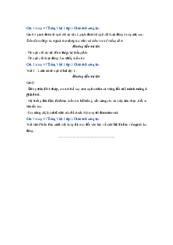 Giải VBT môn Tiếng việt 2 - Ôn tập cuối học kì 1 - Ôn tập 1| Chân trời sáng tạo