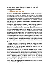 Công pháp quốc tế là gì? Nguồn và chủ thể công pháp quốc tế