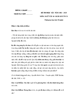Đề thi học kì 2 môn Ngữ văn 10 Kết nối tri thức năm 2023