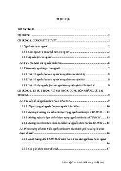 Tiểu luận vai trò của nguồn lực con người