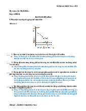 Bài tập Chương 1 môn Kinh tế vĩ mô | Đại học Kinh Tế Quốc Dân