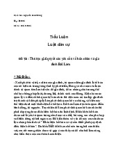 Thủ tục giải quyết các yêu cầu về hôn nhân và giađình | Tiểu luận môn Luật dân sự  | Trường Đại học Kinh doanh và Công nghệ Hà Nội