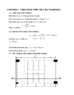 Giáo trình chương 1: Tính toán thiết kế cầu thang bộ