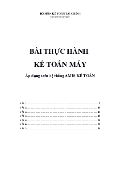 Bài thực hành kế toán máy áp dụng trên hệ thống amis máy tính