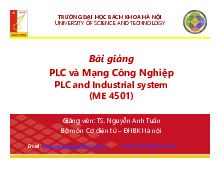 Bài giảng PLC và mạng công nghiệp môn Điều khiển logic và PLC | Trường Đại học Bách Khoa Hà Nội