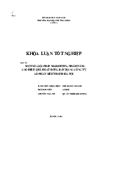 Giải pháp nâng cao hiệu quả bán hàng - Marketing căn bản | Đại học công nghệ Sài Gòn