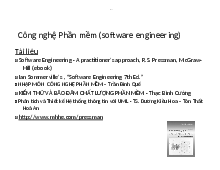 Bài giảng công nghệ phần mềm | Công nghệ phần mềm | Trường Đại học Công nghiệp TP.HCM