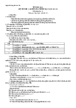 Giáo án chuyên đề học tập Toán 10 sách Kết nối tri thức với cuộc sống | Đề 1