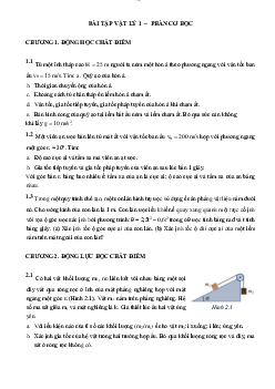 Bài tập ôn tập môn Vật lý đại cương 1 - phần cơ học theo từng chương