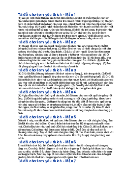 Viết đoạn văn ngắn (từ 5 đến 7 câu) tả một món đồ chơi em thích - Tập làm văn lớp 3 Chân trời sáng tạo