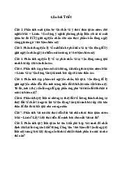 Top 12 Câu hỏi ôn tập triết - Triết học Mác-Lê nin | Trường Đại học Tài nguyên và Môi trường Hà Nội