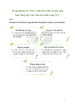 Soạn bài Ôn tập giữa học kì 2 Tiết 1, 2 | kết nối tri thức