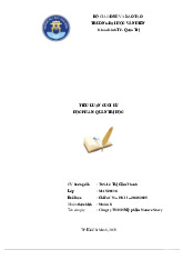 TIỂU LUẬN CUỐI KỲ HỌC PHẦN QUẢN TRỊ HỌC - MAN20116 - NATURE STORY môn Quản trị học - Trường Đại học Văn Hiến