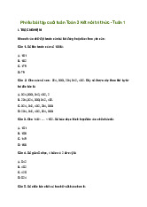 Bài tập cuối tuần lớp 3 môn Toán Kết nối tri thức với cuộc sống