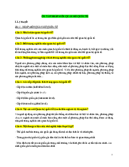 Đề cương | Quan hệ quốc tế | Đại học Khoa học Xã hội và Nhân văn, Đại học Quốc gia Thành phố HCM
