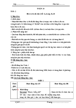Bài 24 | Giáo án học kì 2 | Toán 1| Kết nối tri thức với cuộc sống