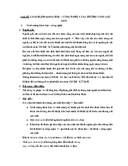 Chủ đề "Cách mạng khoa học - công nghệ và xu hướng toàn cầu hóa"