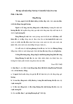 Bài tập cuối tuần tiếng Việt lớp 3 Cánh diều Tuần 20 cơ bản