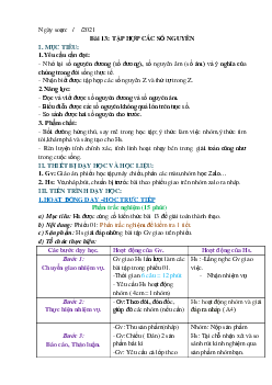Giáo án dạy thêm Toán 6 sách Cánh diều Chủ đề 10