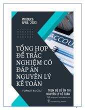 Tổng hợp đề trắc nghiệm có đáp án môn Nguyên lý kế toán | Đại học Kinh tế Thành phố Hồ Chí Minh