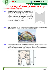 Toán Thực Tế Tích Phân Trong Hình Học | Tài liệu môn Toán