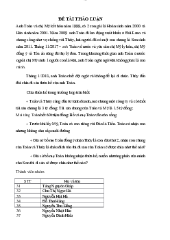 Bài thảo luận:" Chia thừa kế khi có người chết"