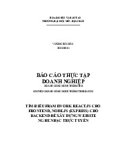 Xây Dựng Website Nghe Nhạc | Môn Báo cáo thực tập - Đại học Mỏ – Địa chất