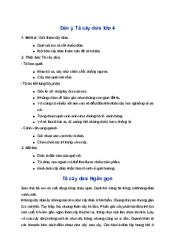 Văn tả cây dừa | Tập làm văn lớp 4
