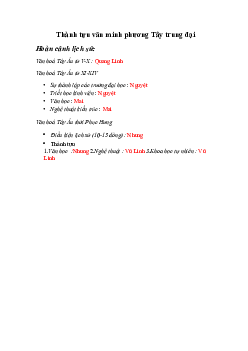 Thành tựu văn minh phương tây trung đại | Đại học Sư Phạm Hà Nội