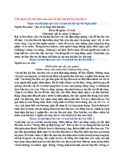 Văn mẫu lớp 6 Kết nối tri thức bài Viết đoạn văn thể hiện cảm xúc về một bài thơ lục bát