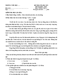 Đề thi giữa học kì 1 môn Tiếng Việt 4 năm 2023 - 2024 sách Kết nối tri thức với cuộc sống | đề 4