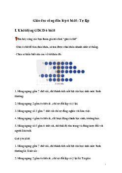 Giải GDCD 6 Bài 5: Tự lập | Kết nối tri thức