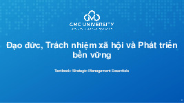 Đạo đức, Trách nhiệm xã hội và Phát triển bền vững môn Strategic Management | Trường Đại học Thăng Long