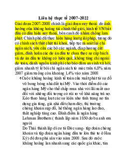 Lý thuyết Liên hệ thực tế 2007-2022