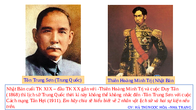 Giáo án điện tử Lịch Sử 8 KNTT - Bài 14  Kết Nối Tri Thức:  TRUNG QUỐC VÀ NHẬT BẢN NỬA SAU TK XIX ĐẦU TK XX.