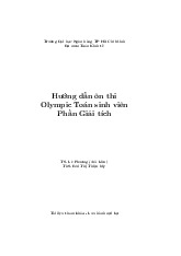 Hướng dẫn ôn thi Olympic Toán sinh viên phần Giải tích | Trường Đại học ngân hàng Thành phố Hồ Chí Minh