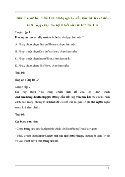 Giải Tin học 8 Bài 11a: Sử dụng bản mẫu tạo bài trình chiếu | Kết nối tri thức