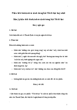 Văn mẫu lớp 8: Phân tích hình ảnh so sánh trong bài Tôi đi học Ngữ Văn 8 | Cánh diều