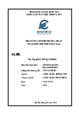 Đề Tài Học Phần Nhập Môn AI: ChatBot | Đại học Điện lực