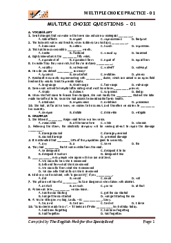 Multiple Choice Prectice