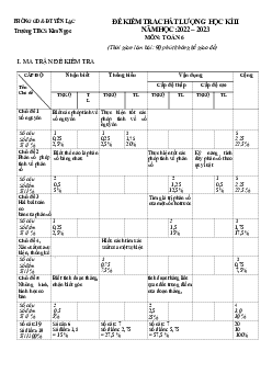 Đề học kì 2 Toán 6 năm 2022 – 2023 trường THCS Kim Ngọc – Vĩnh Phúc