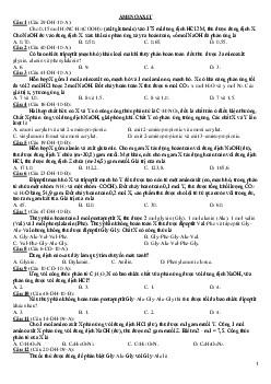 Bài tập Amin-aminoaxit trong đề thi đại học