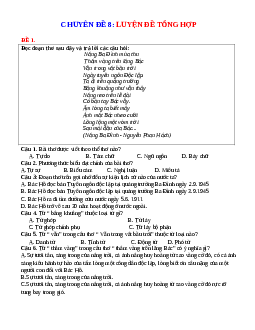 Chuyên đề Luyện đề tổng hợp bồi dưỡng HSG Ngữ văn 7