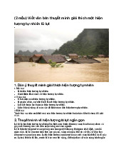 (2 mẫu) Viết văn bản thuyết minh giải thích một hiện tượng tự nhiên lũ lụt - Ngữ văn 8