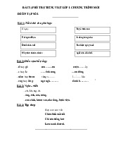 Bổ trợ Tiếng Việt lớp 1