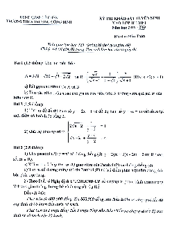 Khảo sát Toán tuyển sinh lớp 10 năm 2019 – 2020 trường Trương Công Định – Hải Phòng