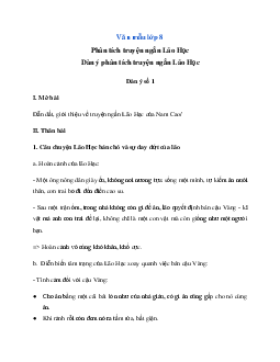 Văn mẫu lớp 8: Phân tích truyện ngắn Lão Hạc của Nam Cao (Sơ đồ tư duy) Ngữ Văn 8 | Cánh diều