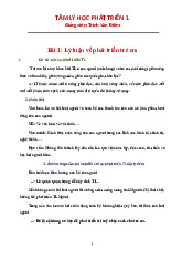 Tâm lý học phát triển- Trường đại học Văn Lang