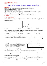 Đề cương cuối kỳ 1 Toán 12 năm 2024 – 2025 trường THPT Trưng Vương – Bình Định